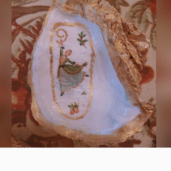 12 Days of Christmas oyster shell ornaments!